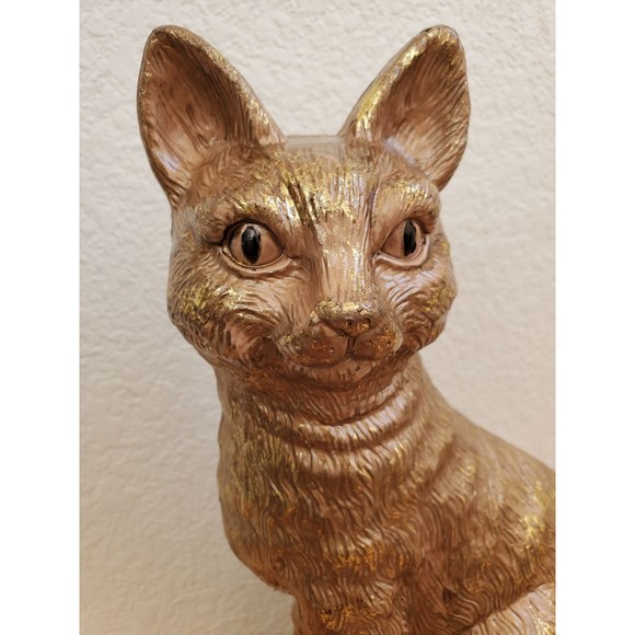 Realism Decor - Gold Cat Kitten- Tabletop‎ Display 12"x6" - Picture 3 of 8